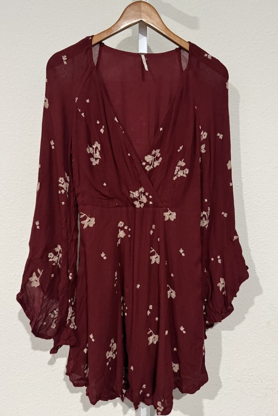 Free People Jasmine Embroidered Kimono Dress Sz 2 NEW